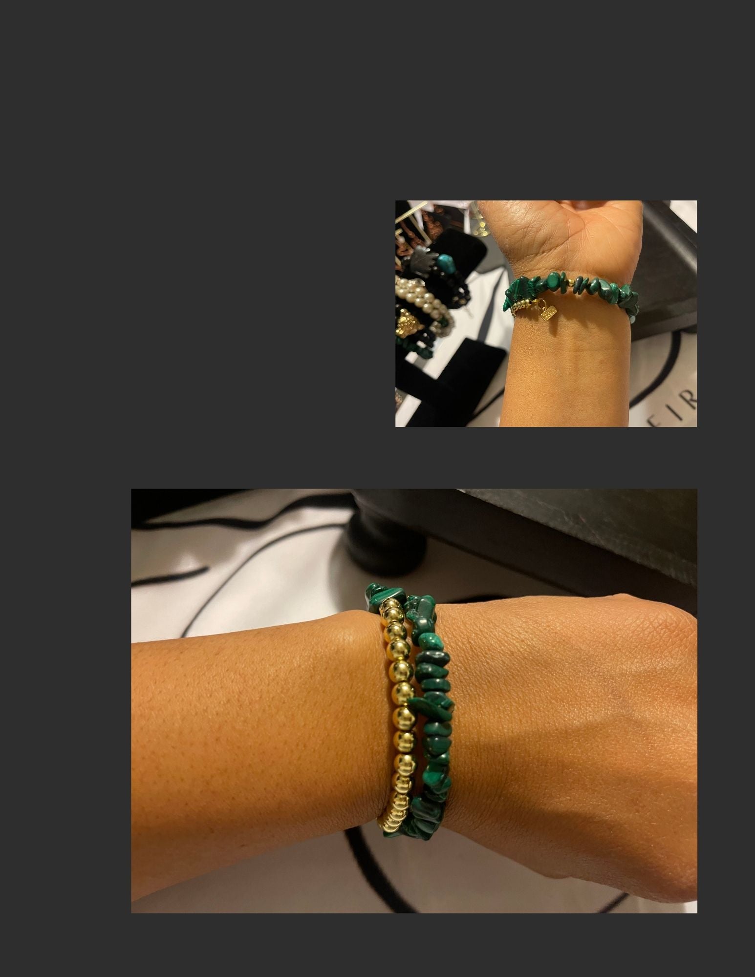 Malachite & Gold bracelet