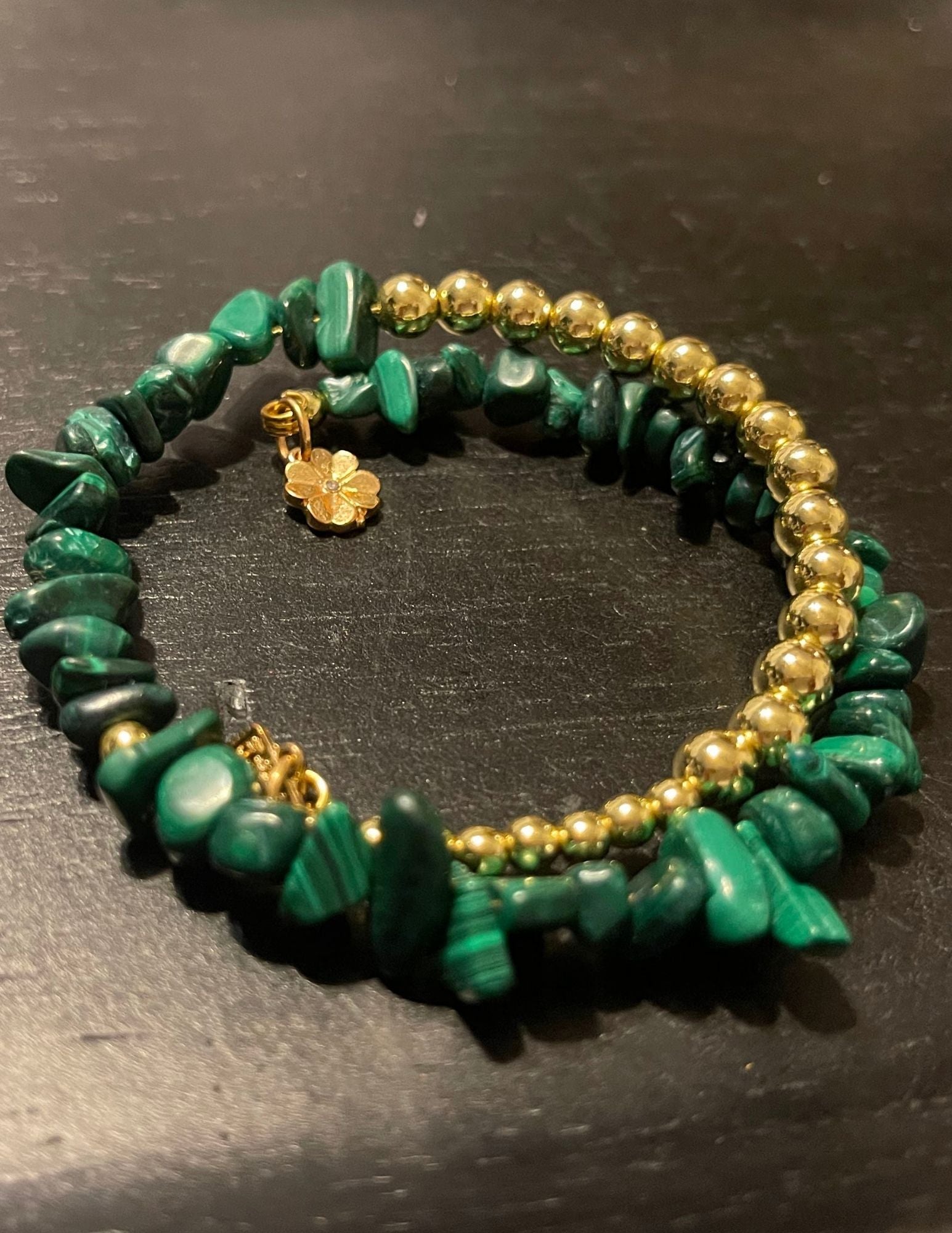 Malachite & Gold bracelet