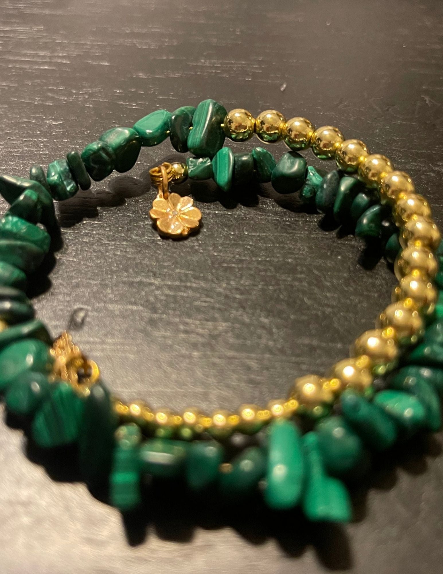 Malachite & Gold bracelet