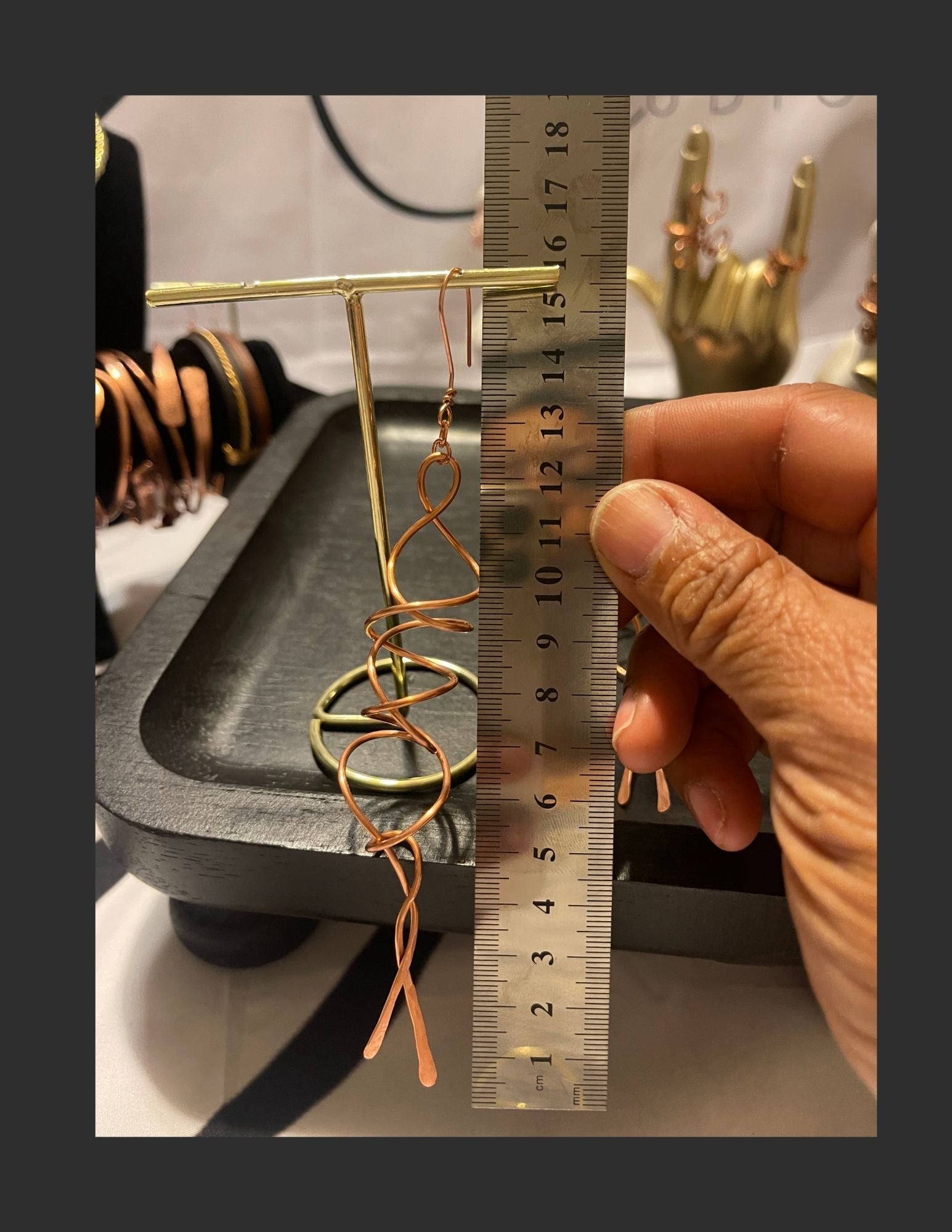 Dancing Form Copper Earrings