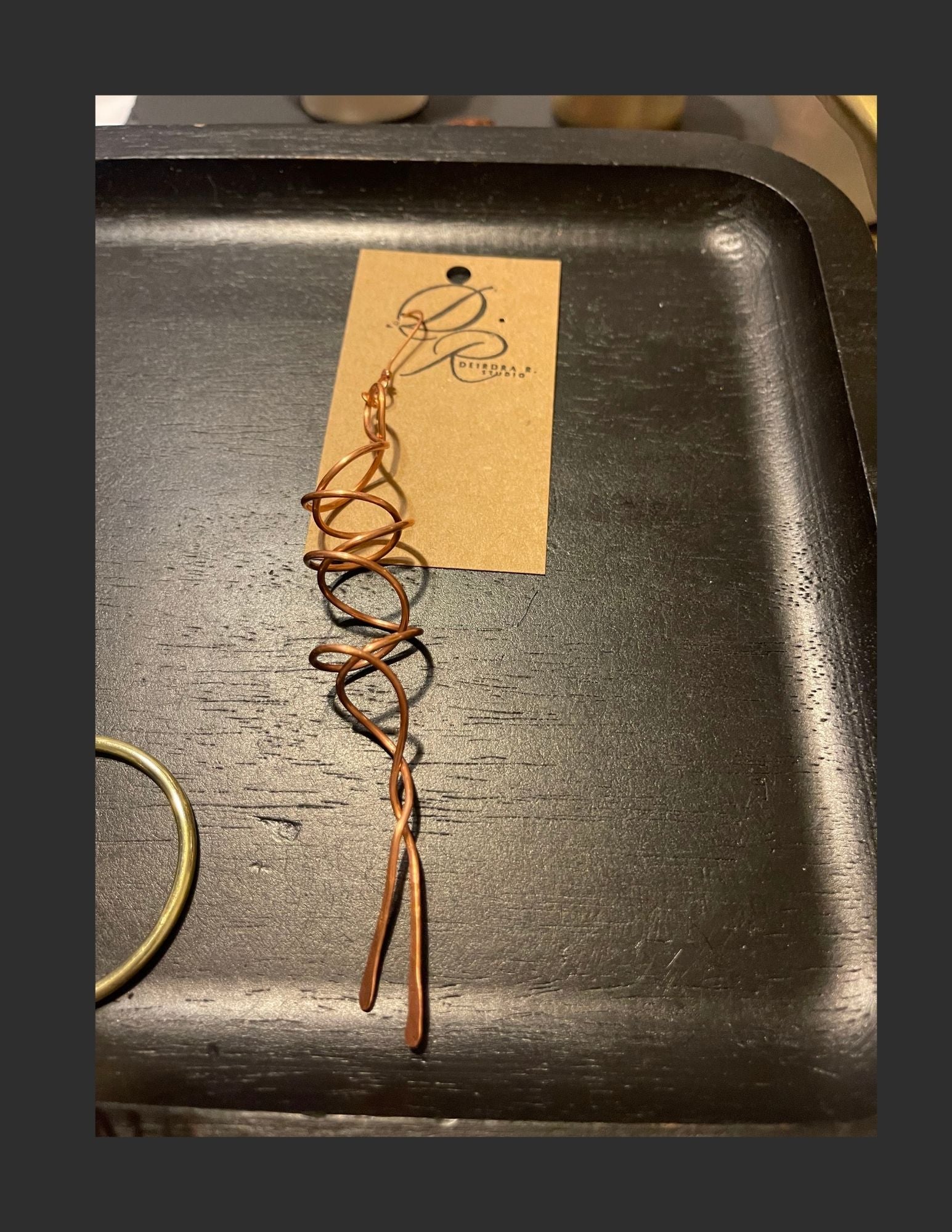 Dancing Form Copper Earrings