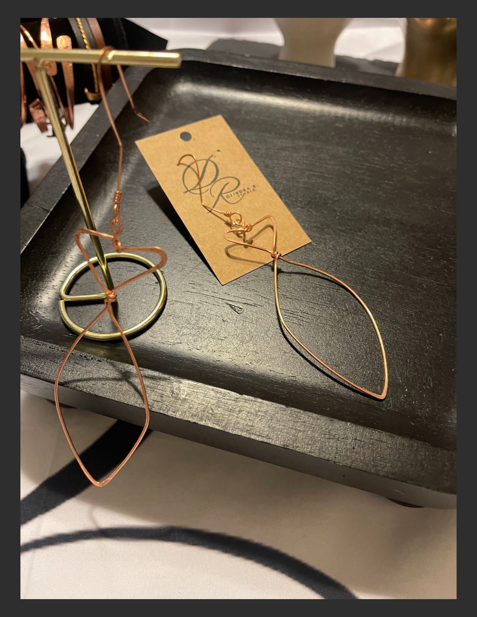Copper fish Statement Earrings