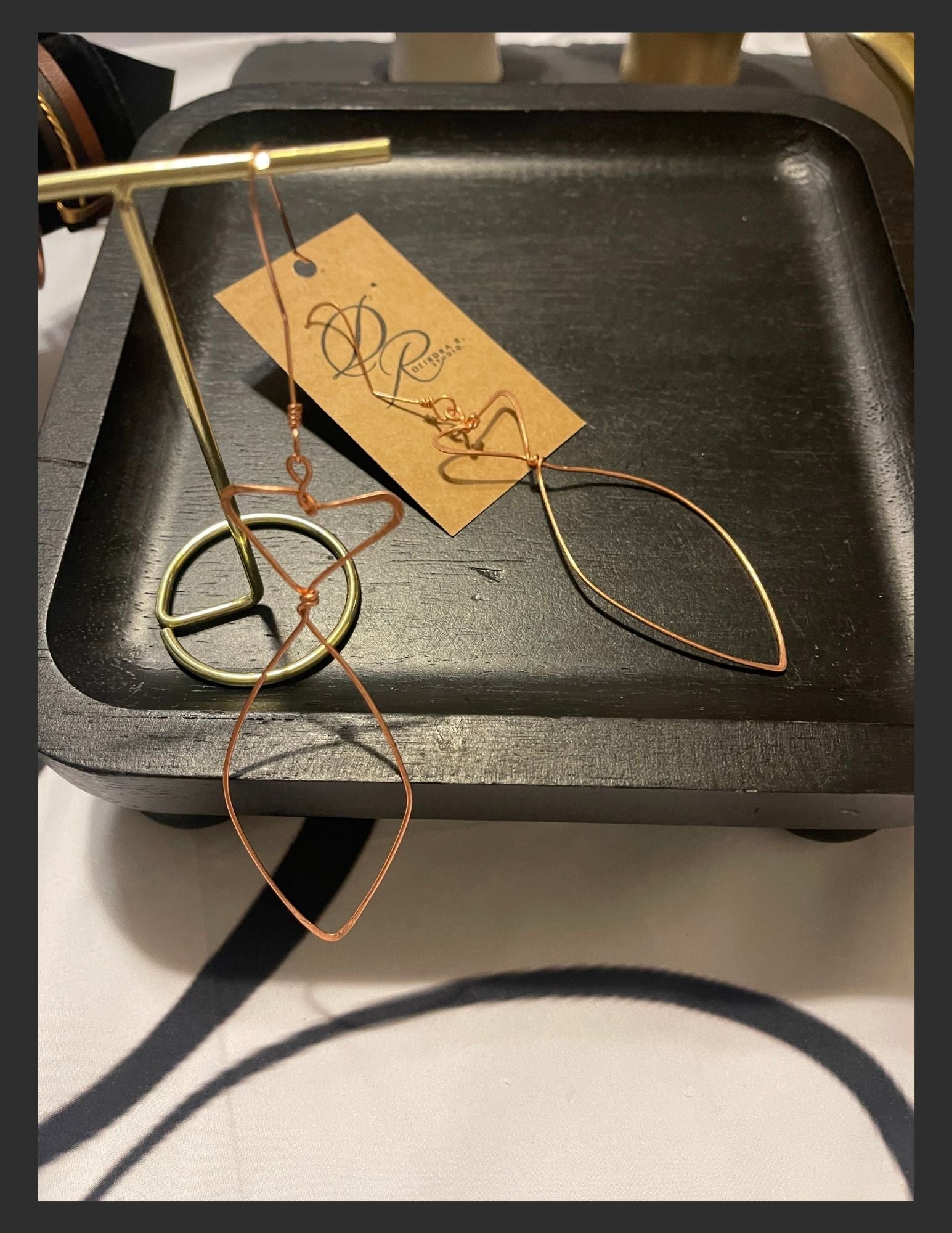 Copper fish Statement Earrings