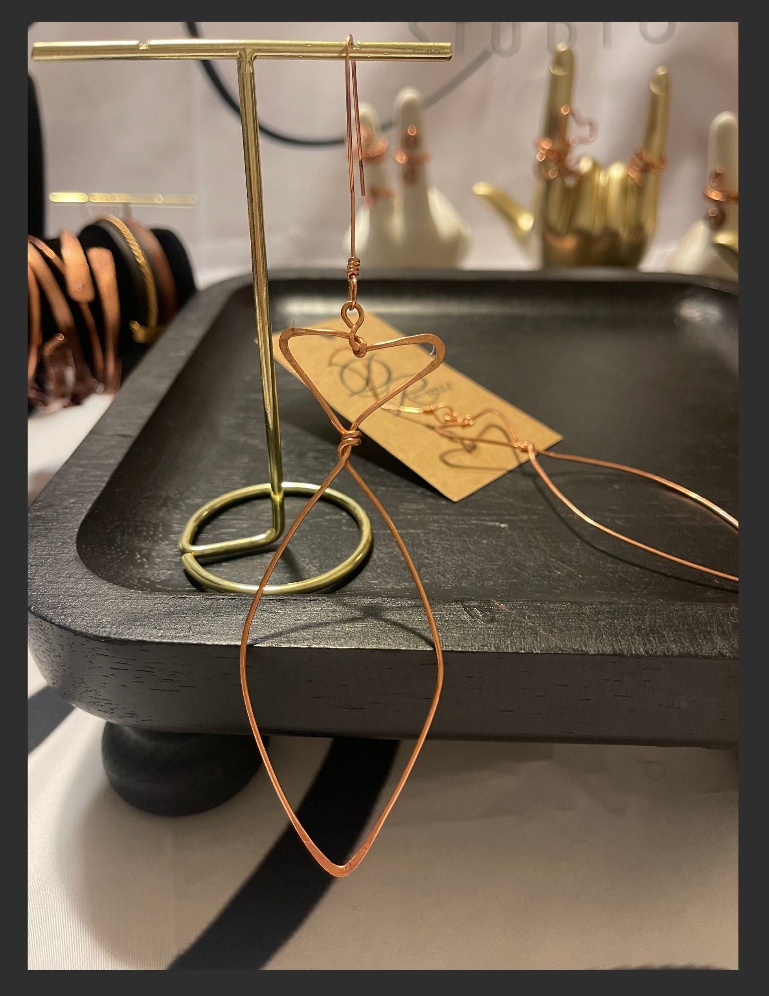 Copper fish Statement Earrings